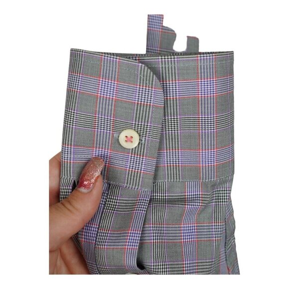 Peter Millar Cotton Micro‎ Check Long Sleeve Button Down Cotton Shirt Size XL - Picture 4 of 10